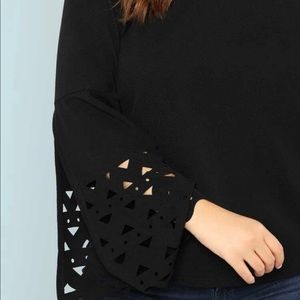 Cut Out Bell Sleeve